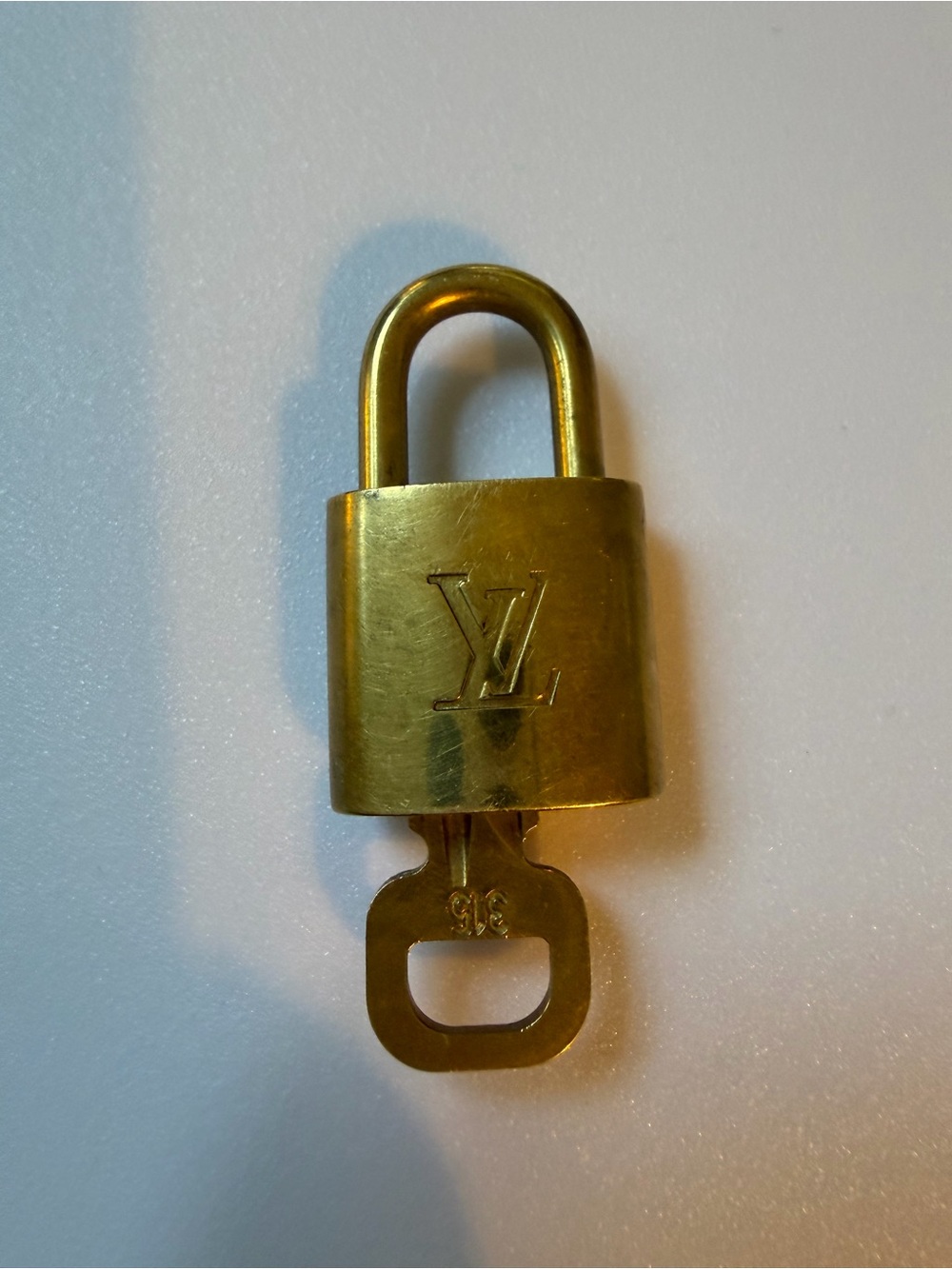 Louis Vuitton Gold-tone Padlock with Key #315